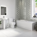 BUN/BeBa_24802/85643 Single Ended 1500mm Bath Suite with Toilet Basin and Panels - Alton