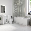 BUN/BeBa_24802/85802 1500mm Shower Bath Suite with Toilet Basin & Panels - Alton