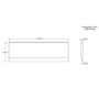 Single Ended Shower Bath with Front Panel & Black Bath Screen with Towel Rail 1600 x 700mm - Alton