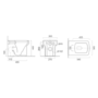 1700mm Straight Shower Bath Suite with Front Panel & White Toilet and Sink Unit - Alton