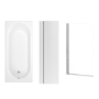 1700mm Straight Shower Bath Suite with Front Panel & White Toilet and Sink Unit - Alton