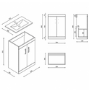 1700mm Straight Shower Bath Suite with Front Panel & White Toilet and Sink Unit - Alton