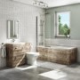 1700 Single Ended Bath +  Ashford Wood Effect Combi Unit with Tabor BTW