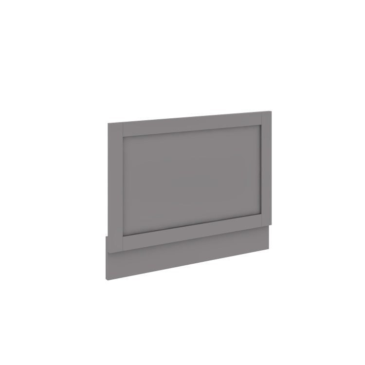 1700mm Round Single Ended Bath  & Matt Grey Bath Front & End Panel