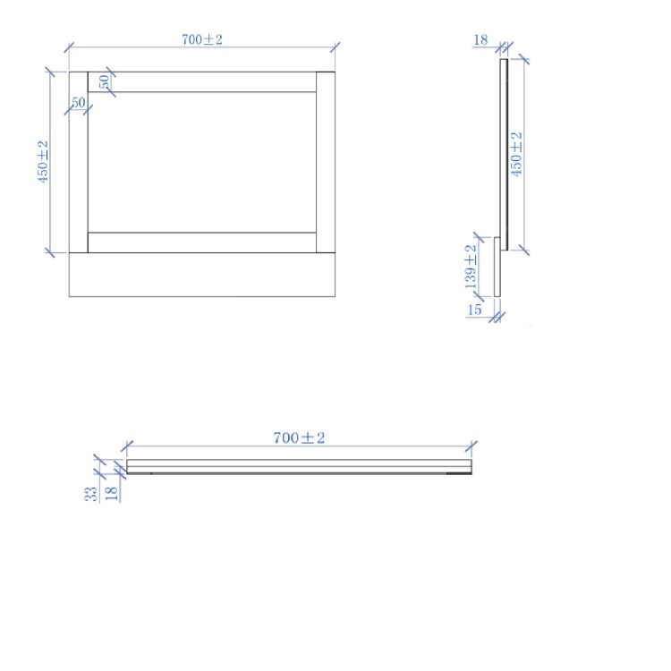 700mm Wooden Matt White Bath End Panel - Baxenden