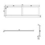 1700mm Wooden Matt Blue Bath Front Panel - Baxenden