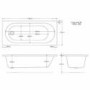 Single Ended Shower Bath with Front Panel & Chrome Bath Screen with Towel Rail 1700 x 700mm - Alton