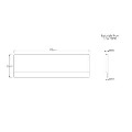 Single Ended Shower Bath with Front Panel & Black Bath Screen 1700 x 750mm - Cotswold