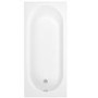 Single Ended Shower Bath with Front Panel & Brushed Brass Screen 1700 x 700mm - Alton