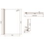 Single Ended Shower Bath with Front Panel & Hinged Chrome Bath Screen with Towel Rail 1800 x 800mm - Alton