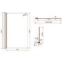 Single Ended Shower Bath with Front Panel & Hinged Chrome Bath Screen 1800 x 800mm - Rutland