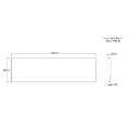 Single Ended Shower Bath with Front Panel & Left Hand Black Grid Bath Screen 1800 x 700mm - Alton