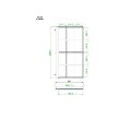 Single Ended Shower Bath with Front Panel & Left Hand Black Grid Bath Screen 1800 x 700mm - Alton