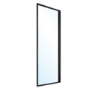 Single Ended Shower Bath with Front Panel & Black Framed Bath Screen 1800 x 800mm - Alton