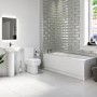 1800mm Straight Bath Suite with Toilet Basin & Panels - Alton