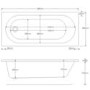 1800mm Straight Bath Suite with Toilet Basin & Panels - Alton