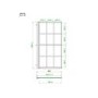 Rutland Single Ended Square Bath with Front Panel & Black Grid Screen - Right Hand 1500 x 700
