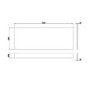 Single Ended Shower Bath with Front Panel & Black Framed Bath Screen 1500 x 700mm - Rutland