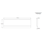 Single Ended Shower Bath with Front Panel & Hinged Chrome Bath Screen 1500 x 700mm - Rutland