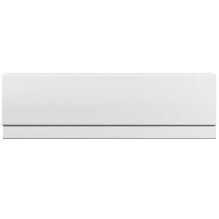 Single Ended Shower Bath with Front Panel & Chrome Bath Screen with Towel Rail 1700 x 700mm - Rutland