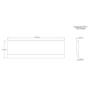 Single Ended Shower Bath with Front Panel & Black Framed Bath Screen 1700 x 750mm - Rutland