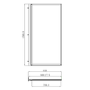 Single Ended Shower Bath with Front Panel & Black Framed Bath Screen 1700 x 750mm - Rutland