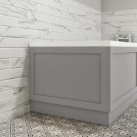 Baxenden Wooden Matt Grey 800mm End Bath Panel