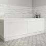 1800mm Wooden Matt White Bath Front Panel - Baxenden