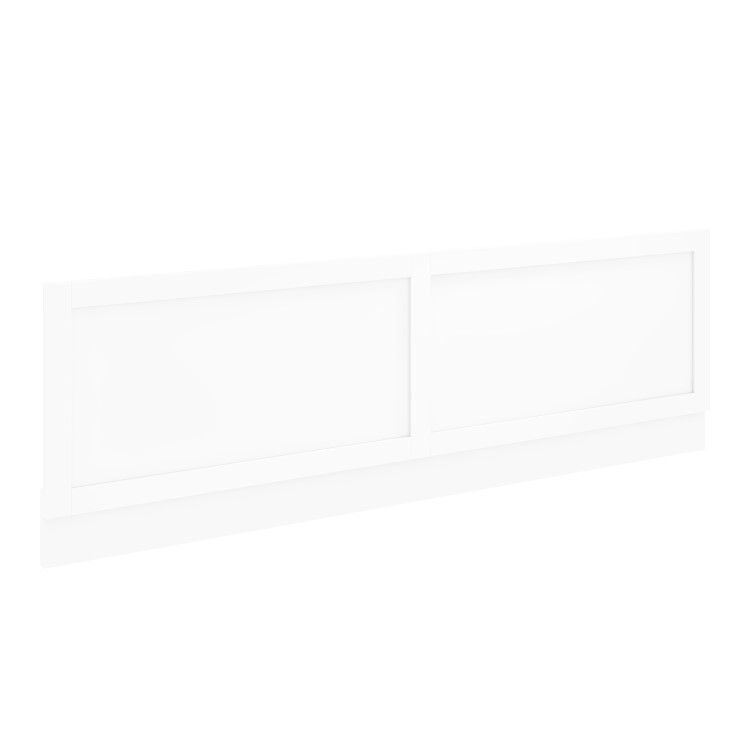 1800mm Wooden Matt White Bath Front Panel - Baxenden