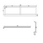 1800mm Wooden Matt White Bath Front Panel - Baxenden