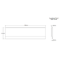 Single Ended Shower Bath with Front Panel & Hinged Chrome Bath Screen 1800 x 800mm - Rutland