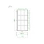 Rutland Single Ended Square Bath with Front Panel & Black Grid Screen - Left Hand 1800 x 800