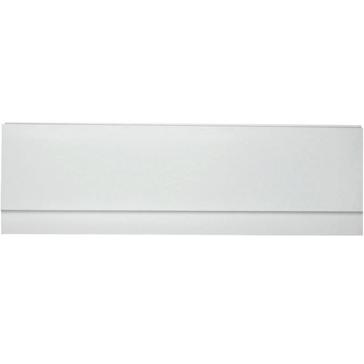 1800 x 800 Rutland Single Ended Square Bath with Front Panel & Hinged 6mm Chrome Bath Screen with Fixed Panel & Towel Rail