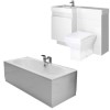 Agora Left Hand and Burford Shower Bath Furniture Suite