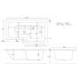 1500mm Left Hand Shower Bath Suite with Toilet Basin & Panels - Lomax