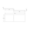 GRADE A1 - Acrylic L Shaped Bath Front Panel - 1500mm