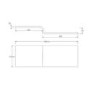 GRADE A2 - 1500mm L Shaped Acrylic Bath Front Panel - Lomax