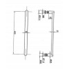 Lomax 1500 x 850 L Shaped Shower Bath Right Hand with Front Panel and 1450mm Chrome Bath Screen with Towel Rail