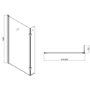 L Shape Left Hand Whirlpool Spa Shower Bath with 14 Whirlpool Jets with Front Panel & Chrome Bath Screen 1700 x 850mm - Lomax