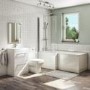 1700mm L Shaped Bath Suite with Toilet & Basin Combination Unit - Left Hand - Ashford
