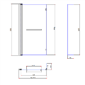L Shape Shower Bath Right Hand with Front Panel & Chrome Bath Screen with Towel Rail 1700 x 850mm - Lomax