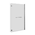 L Shape Shower Bath Right Hand with Front Panel & Chrome Bath Screen with Towel Rail 1700 x 850mm - Lomax