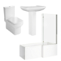 1700mm Right Hand Shower Bath Suite with Toilet Basin & Panels - Lomax