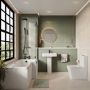 1700mm Right Hand Black Shower Bath Suite with Toilet Basin & Panels - Lomax