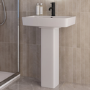 1700mm Right Hand Black Shower Bath Suite with Toilet Basin & Panels - Lomax