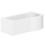 Portland Right Hand P Shape Shower Bath with Front Panel - 1700 x 850mm