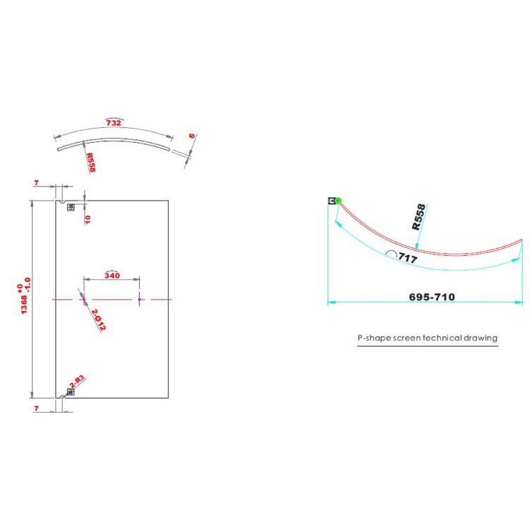 P Shape Shower Bath Right Hand with Front Panel & Chrome Bath Screen 1700 x 850mm - Portland