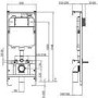 Wall Hung Smart Bidet Japanese Toilet & Frame Cistern and Chrome Flush Plate - Purificare