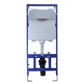 Wall Hung Smart Bidet Japanese Toilet with Heated Seat & 1160mm Frame Cistern and Black Pneumatic Flush Plate - Purificare