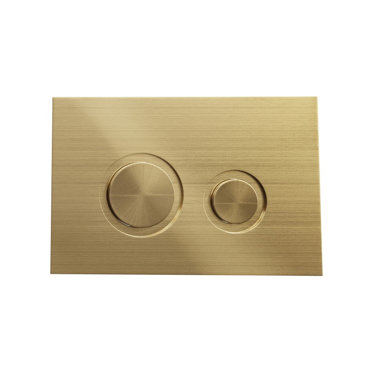 1168mm Wall Hung Toilet Frame & Brass Mechanical Dual Flush Plate with Concealed Cistern - Zana